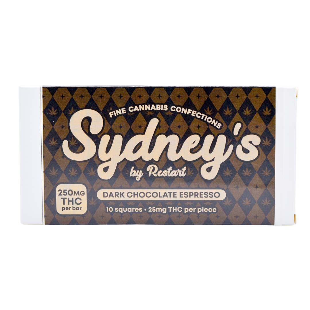 Sydneys Delta 9 THC 250MG Chocolate Bars / Dark Espresso